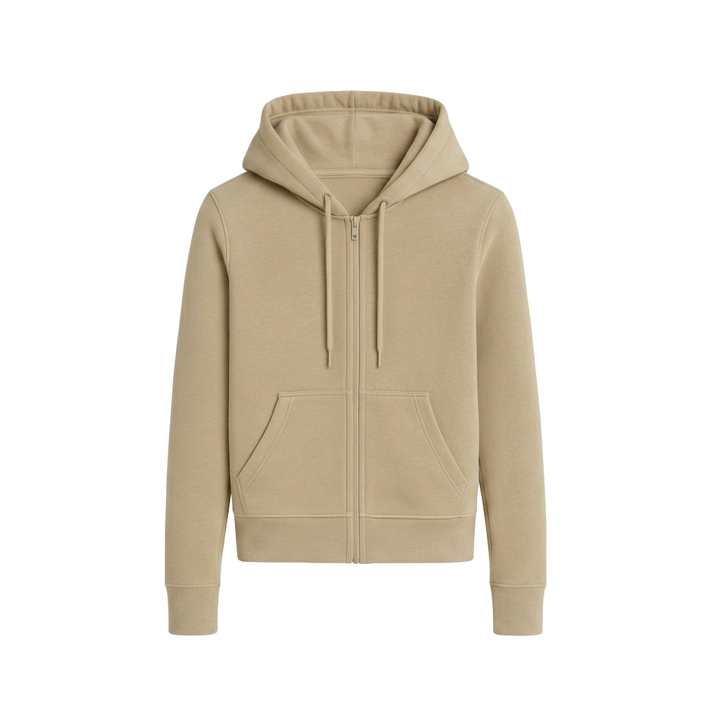 Slim Fit Zipped Hoodie