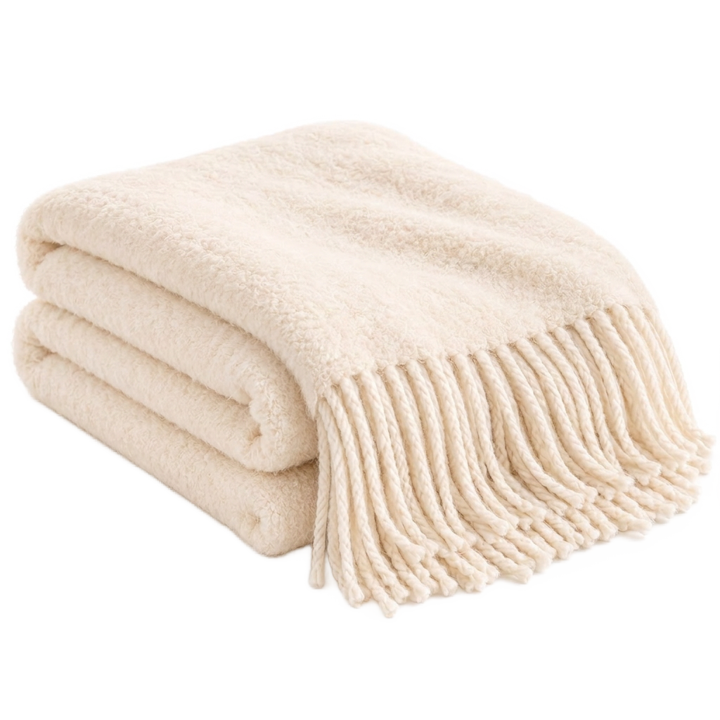 Fringed Wool Throw