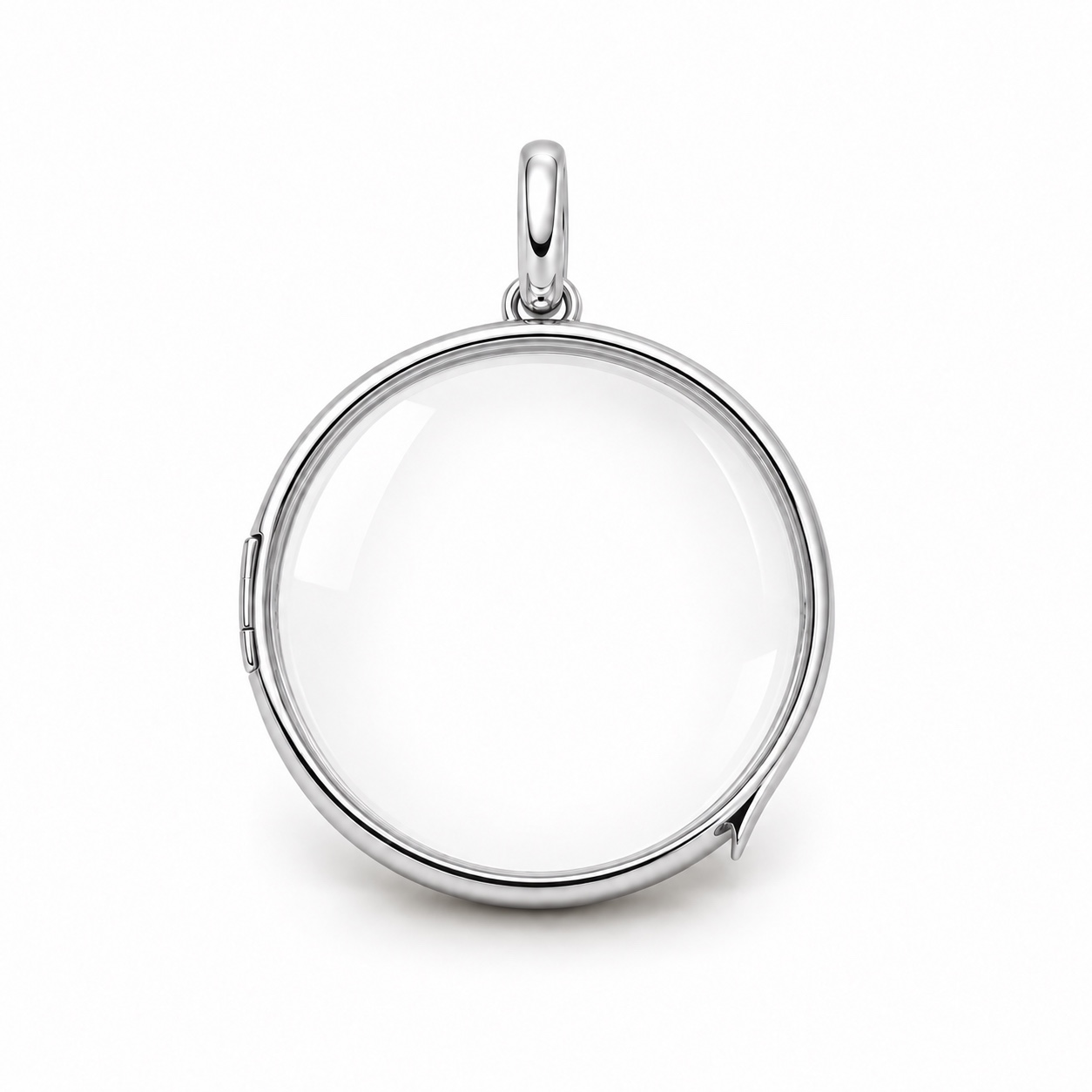 Glass keepsake locket charm