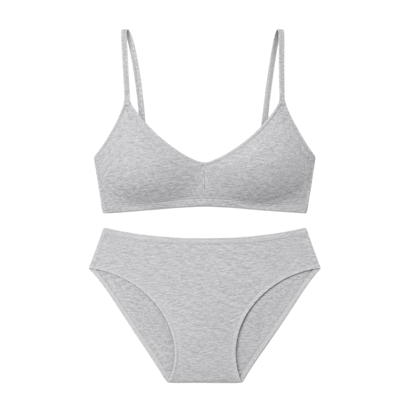 Grey Bralette & Brief Set