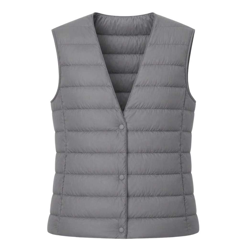 Grey Puffer Vest