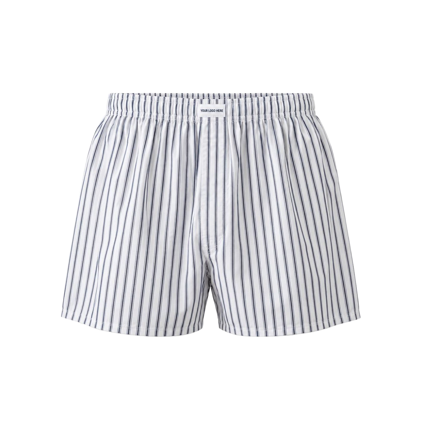 Grey Striped Woven Boxer Shorts