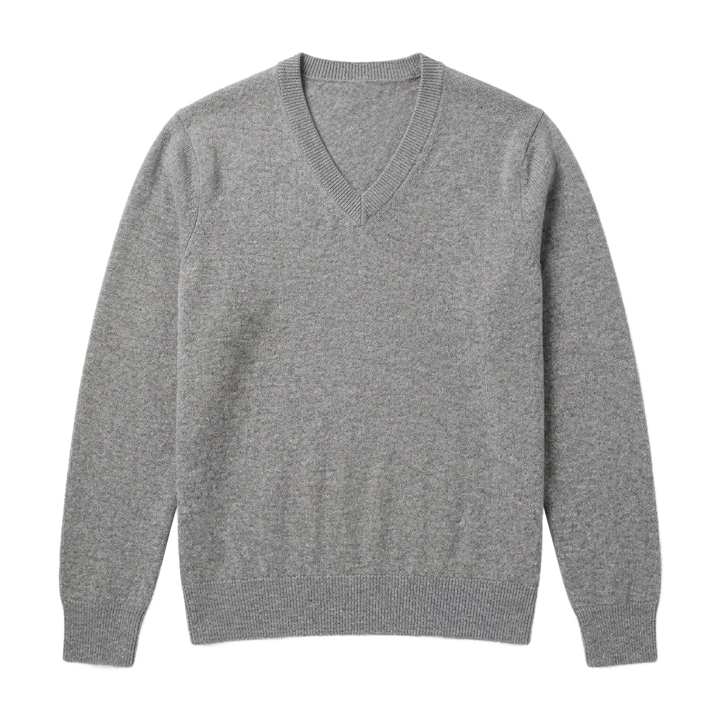 Grey V-Neck Sweater