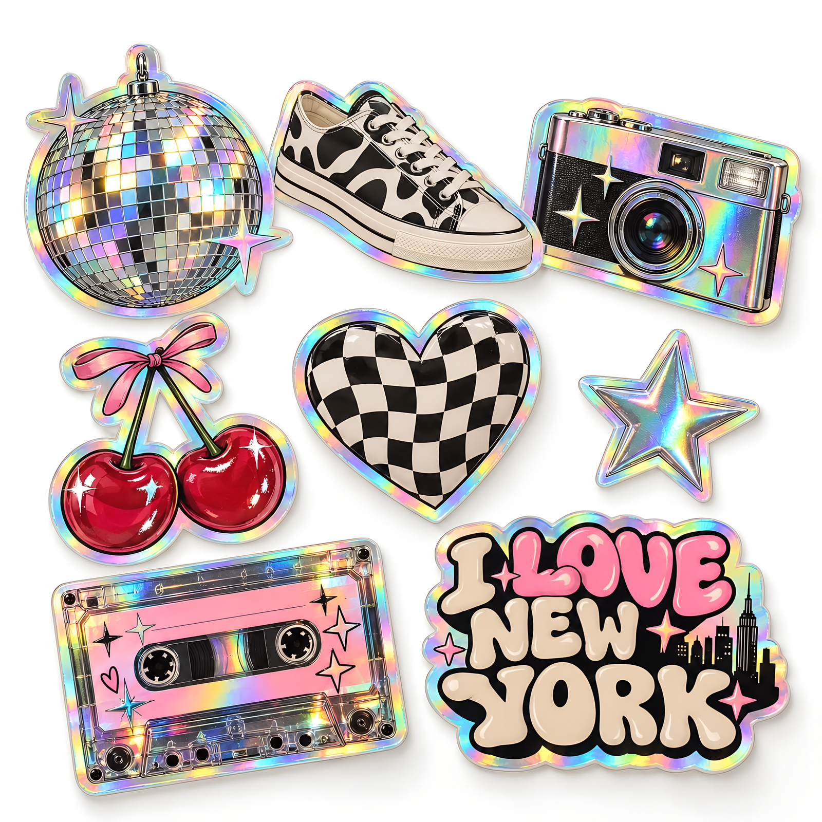 Holographic Y2K Stickers
