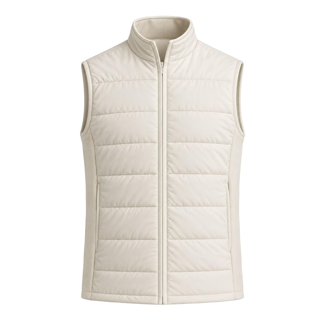 Ivory Hybrid Quilted Vest