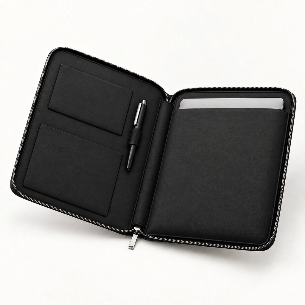 Laptop Organiser Folio — Leather