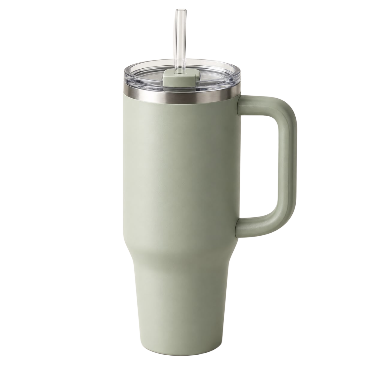 Large Handled Straw Tumbler