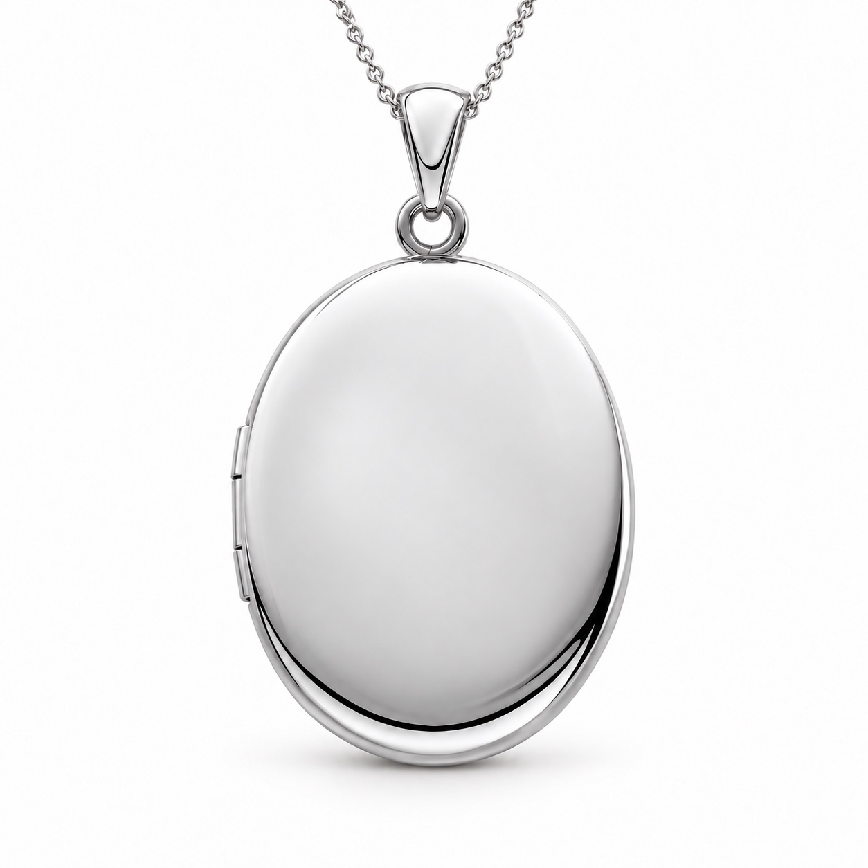 Large oval photo locket