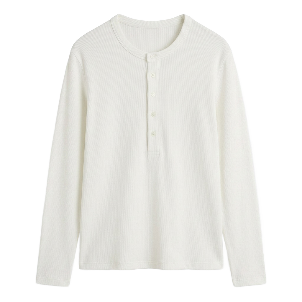 Long Sleeve Henley T-shirt