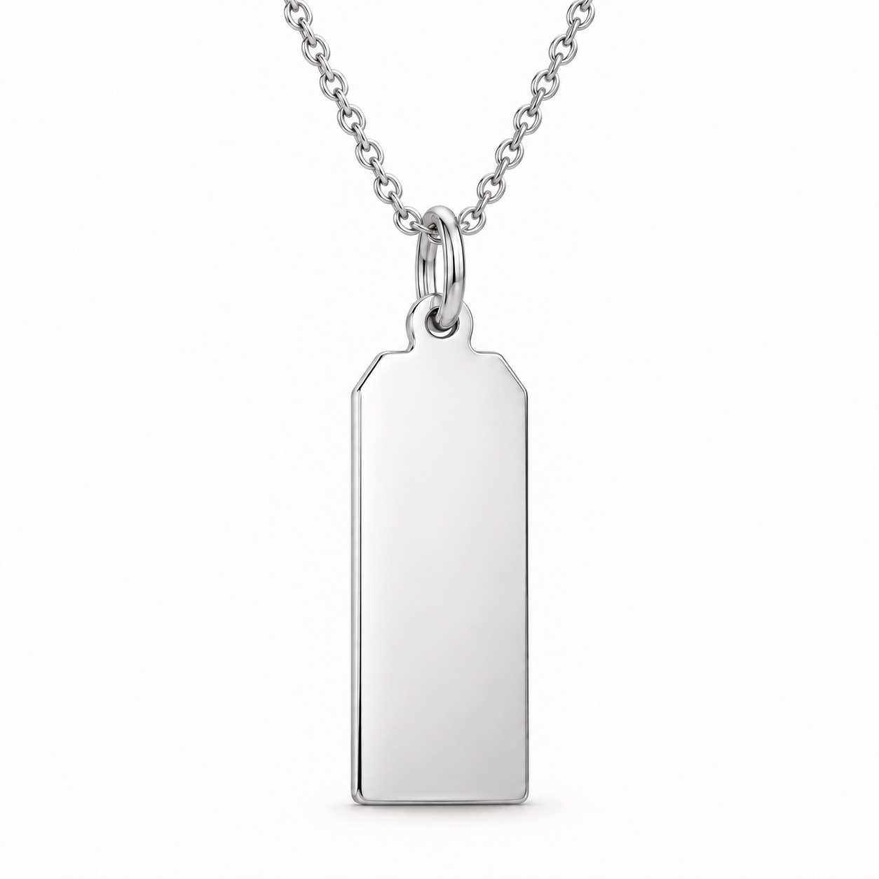 Long tag necklace