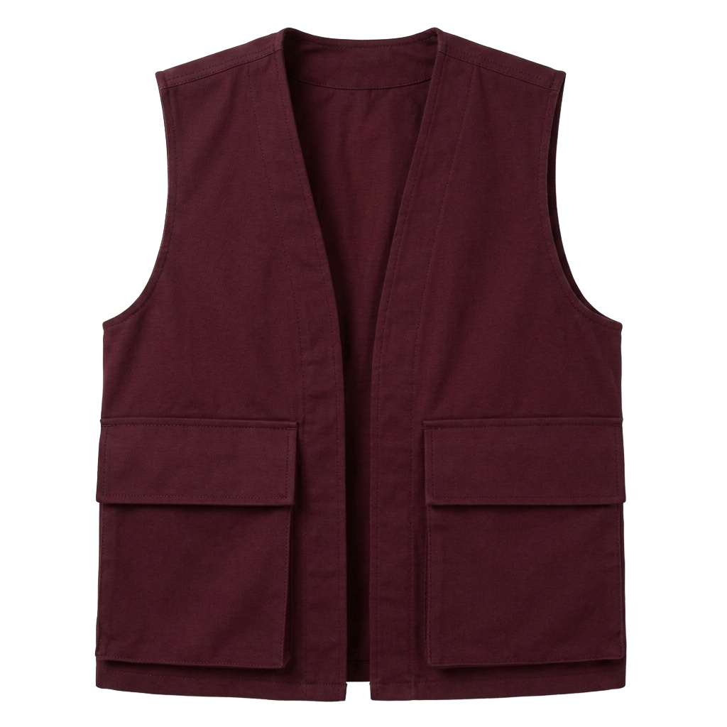 Maroon Utility Vest