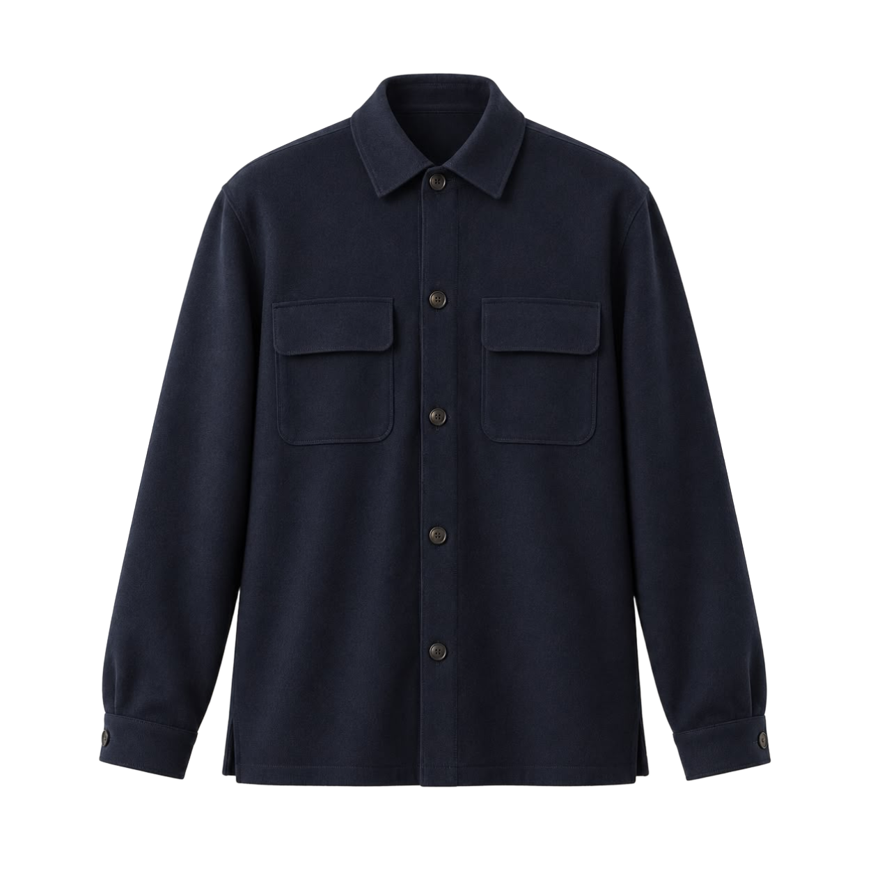 Midnight Fine-Wool Overshirt