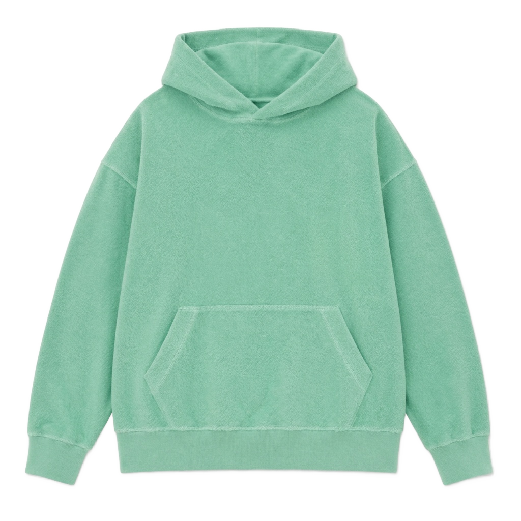 Mint Green Towelling Hoodie