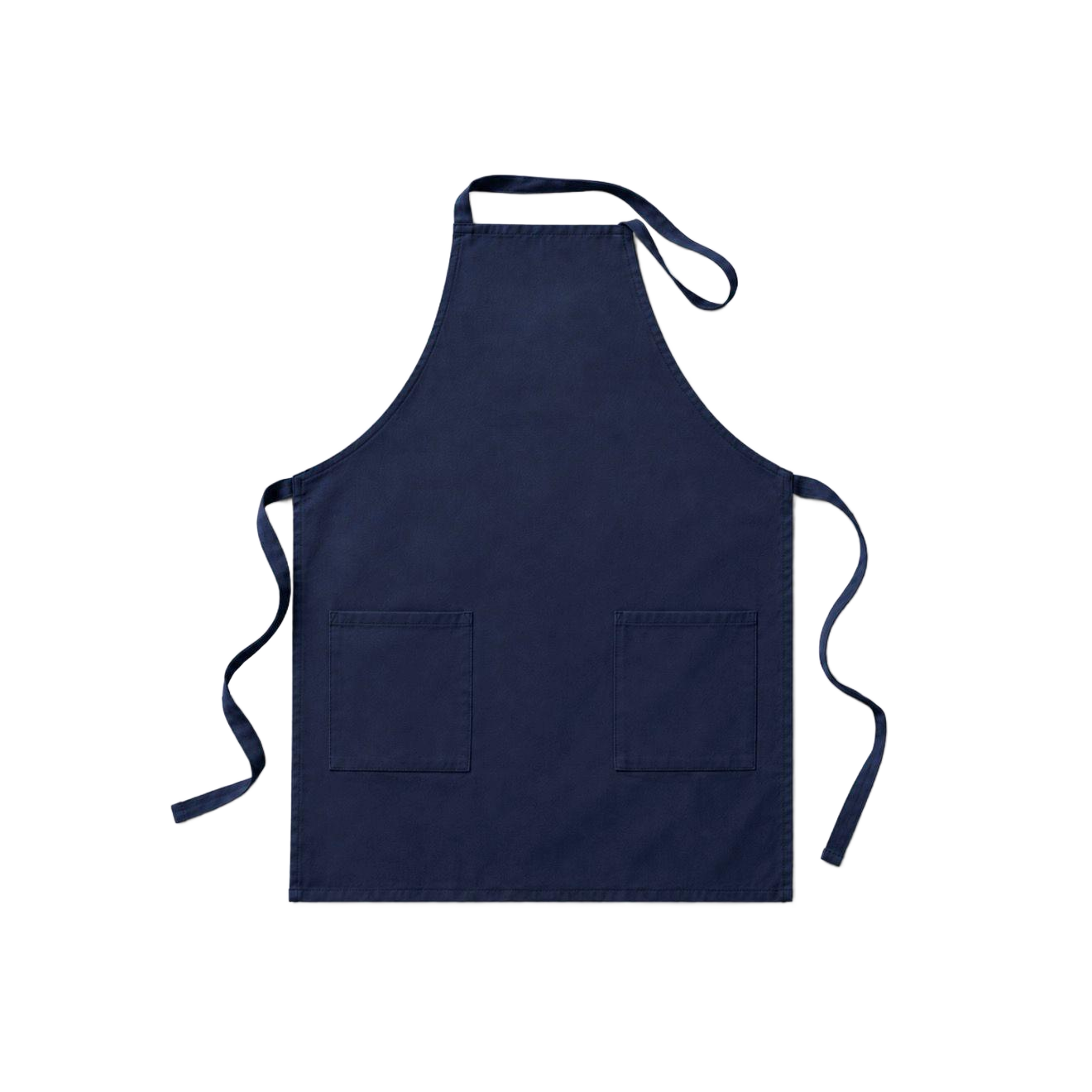 Navy Bib Apron With Pockets