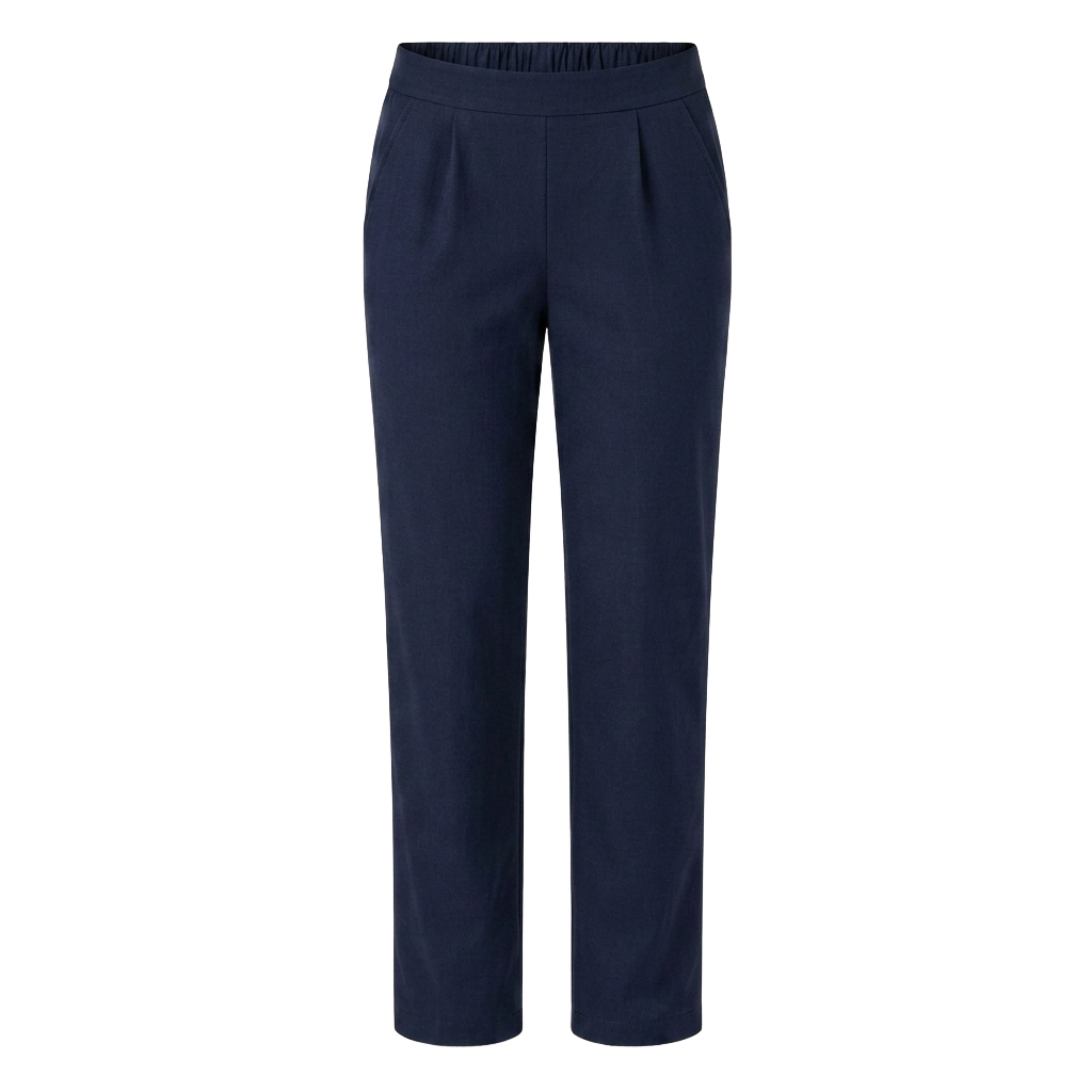 Navy Blue Straight-Leg Scrub Bottoms