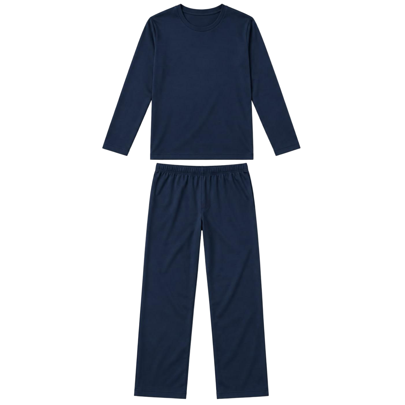 Navy Essential Long-Sleeve Lounge Set