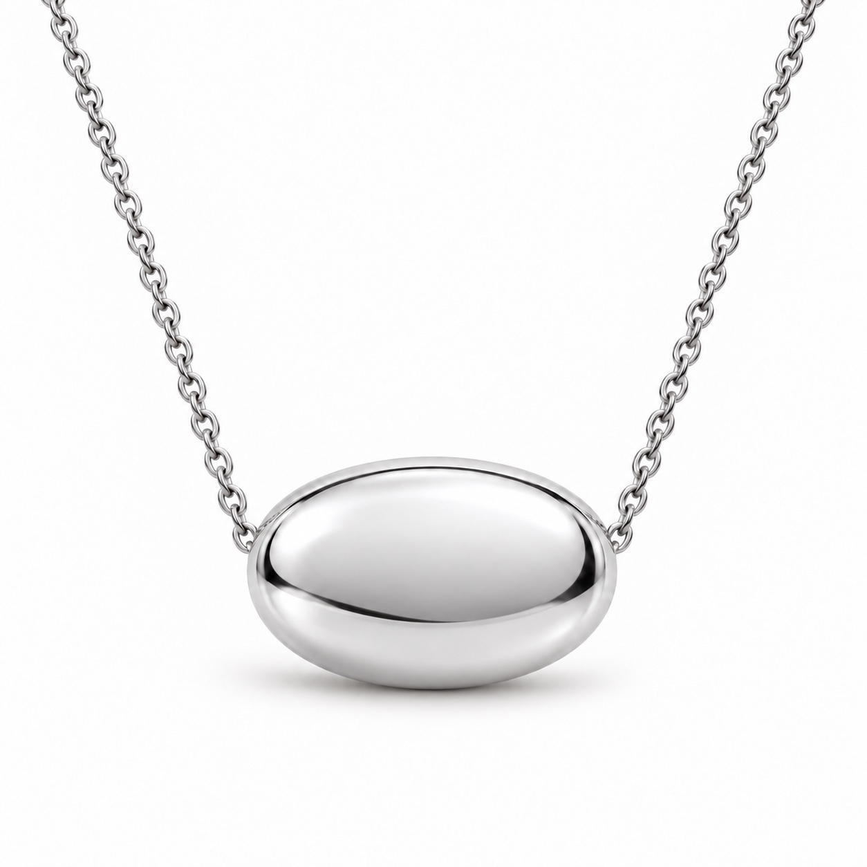 Oval pebble necklace