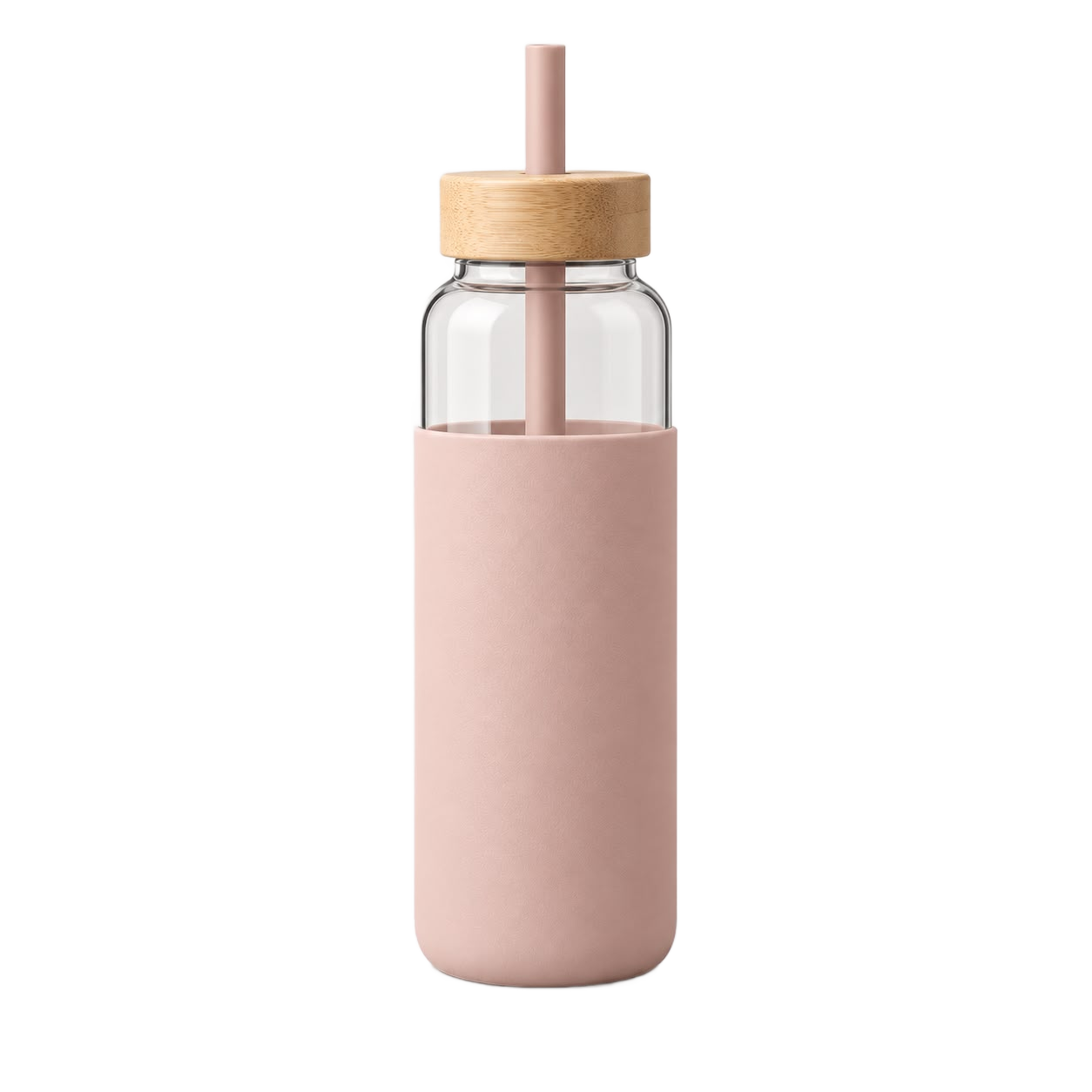 Pink Glass Water Bottle