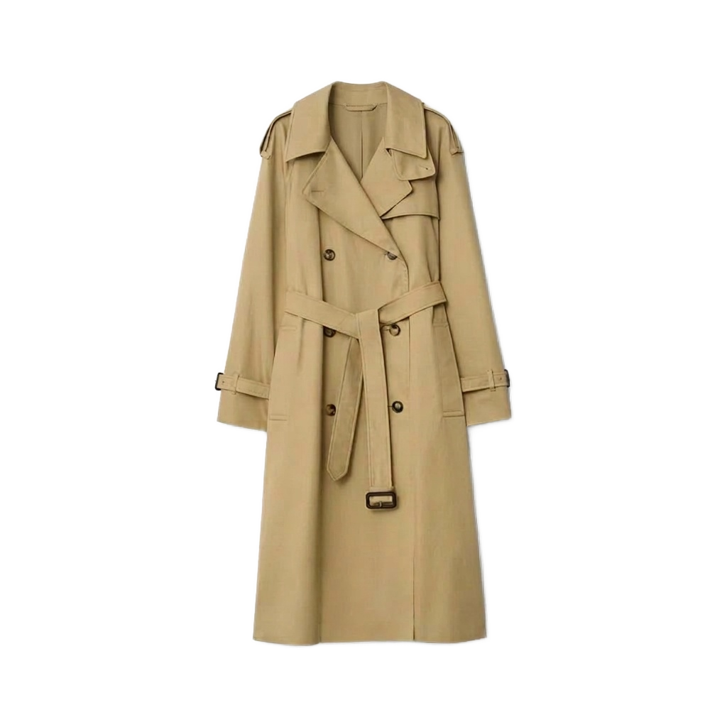 Honey Khaki Classic Trench Coat
