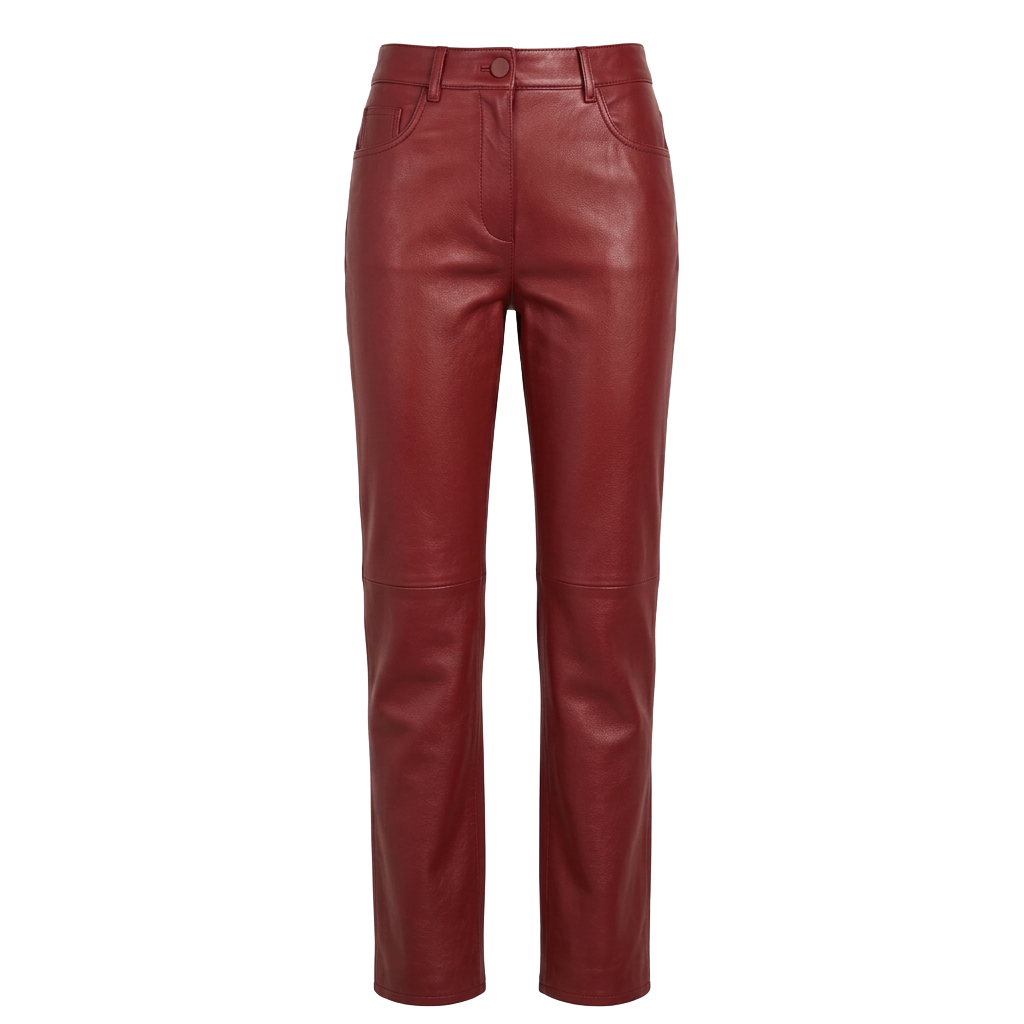 brighter red Leather Pants