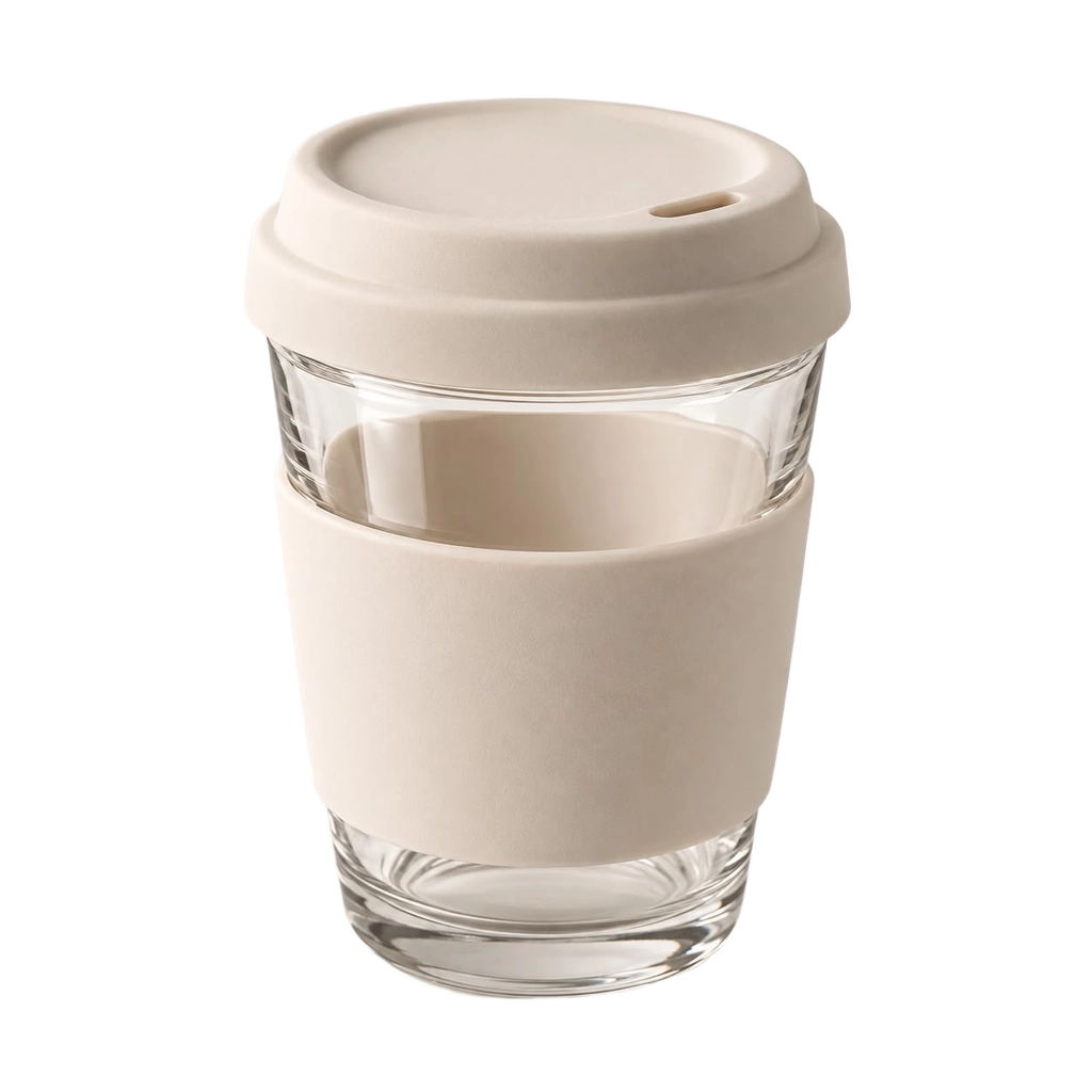 Reusable Glass Coffee Cup