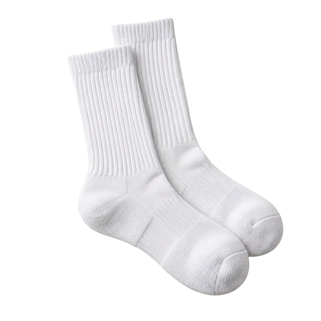 Ribbed Sports Crew Socks