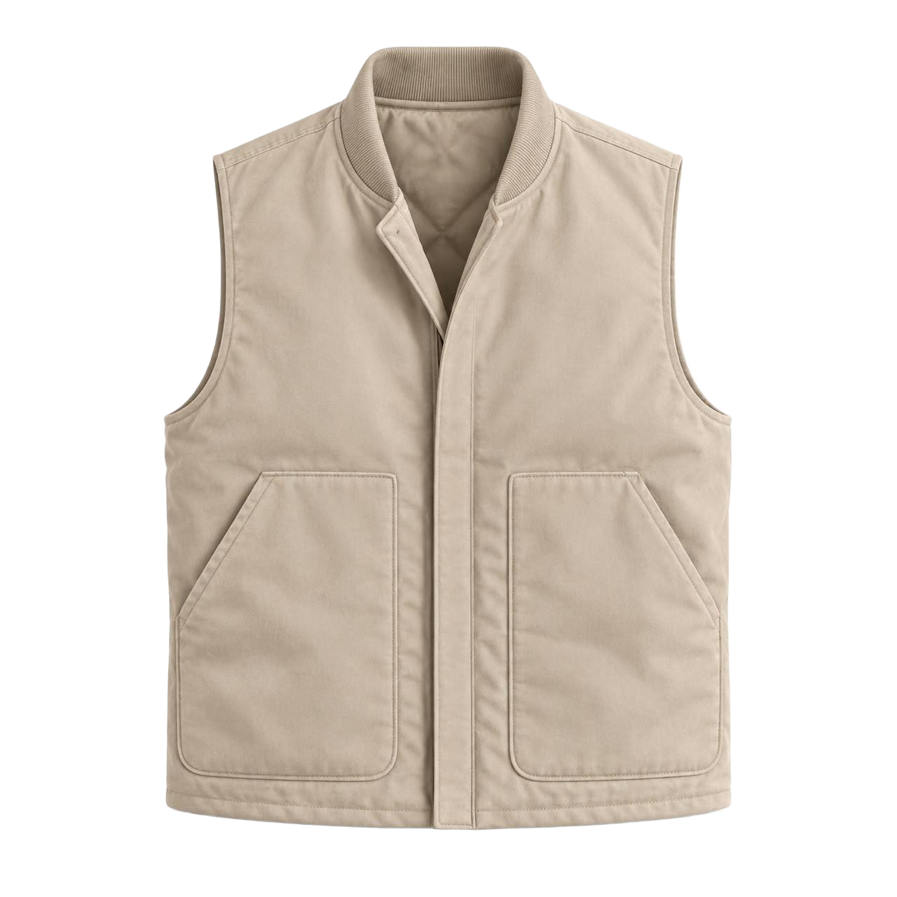 Stone Beige Canvas Vest