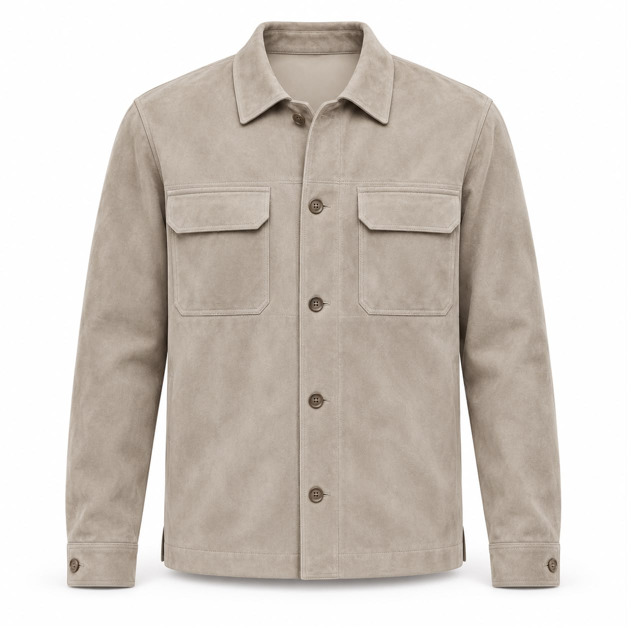 Stone Suede Overshirt