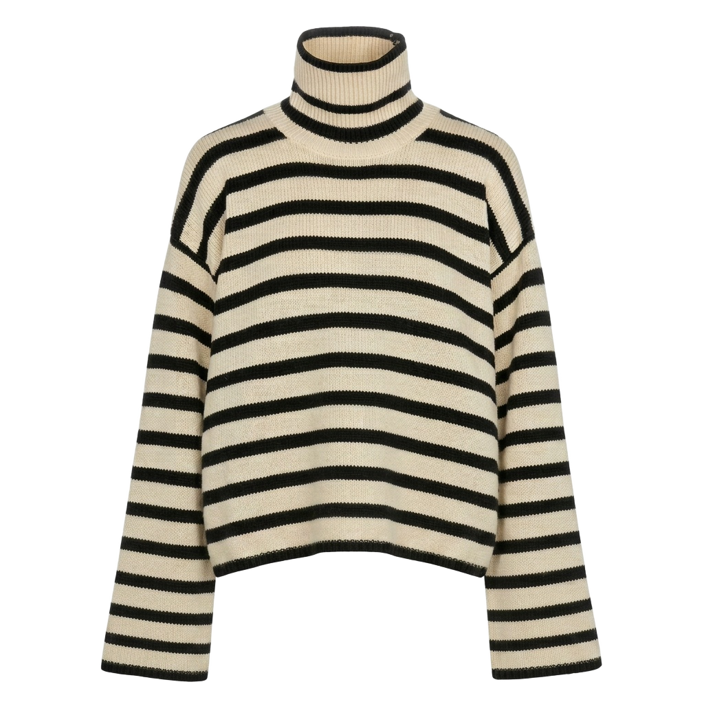 Striped Turtleneck Sweater