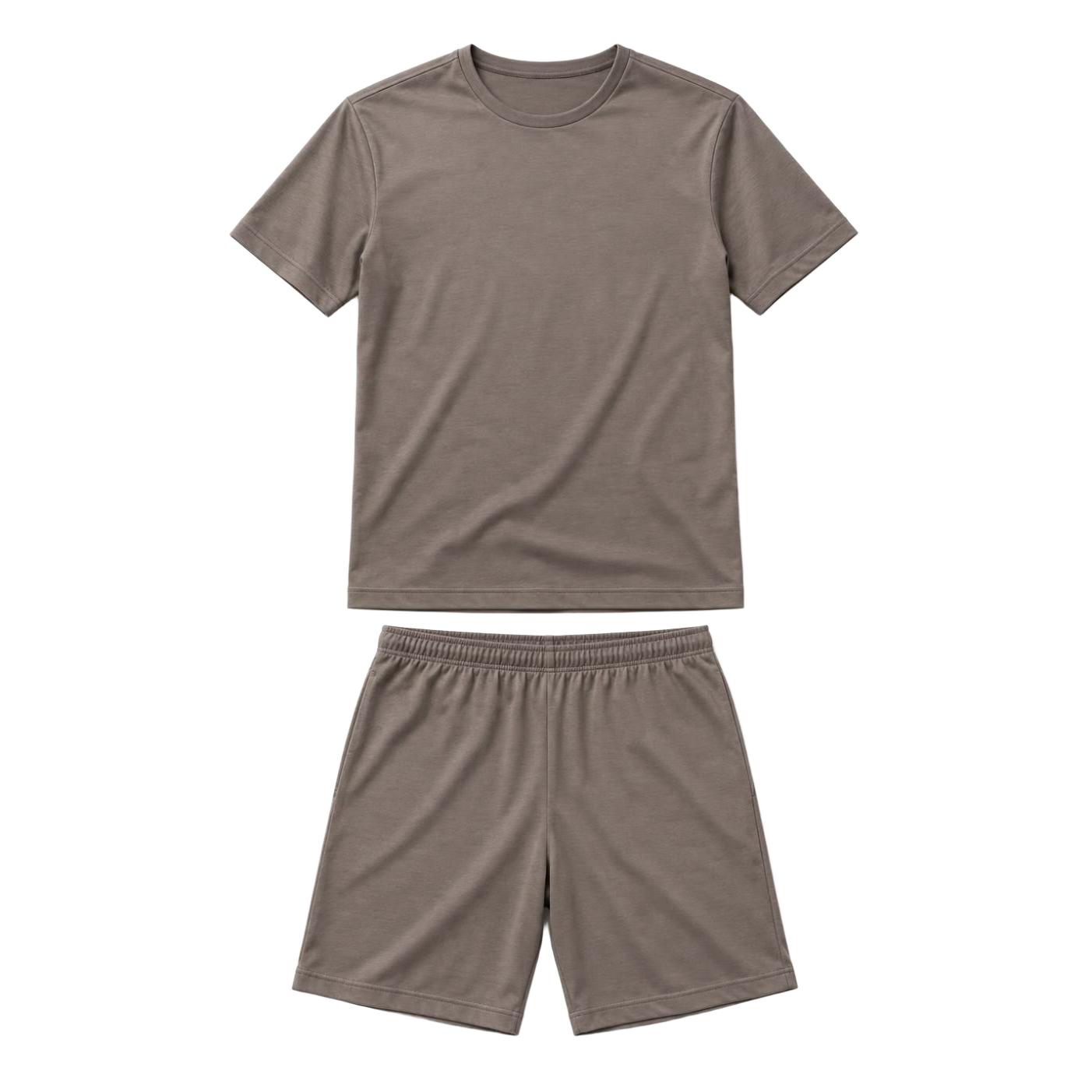 Taupe Essential T-Shirt & Shorts Set