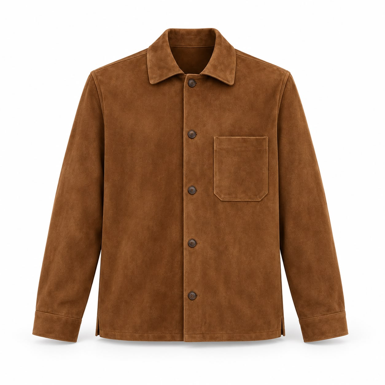 Tobacco Suede Pocket Shirt