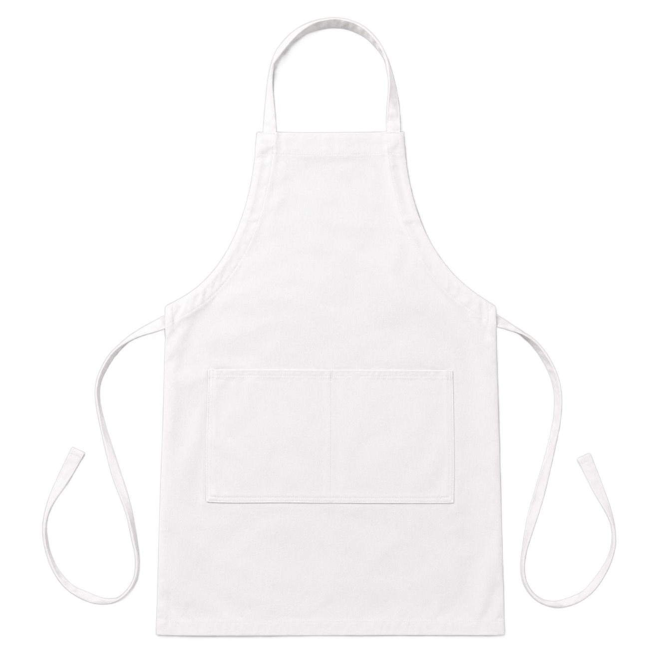 White Bib Apron With Pockets