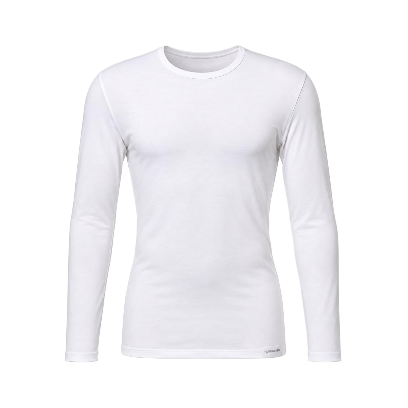 White Long-Sleeve Base Layer Top