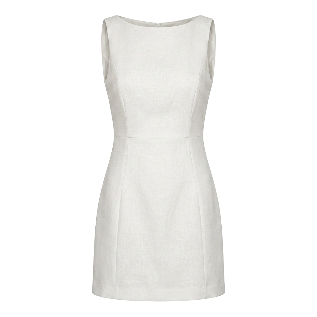 White Sleeveless Mini Dress