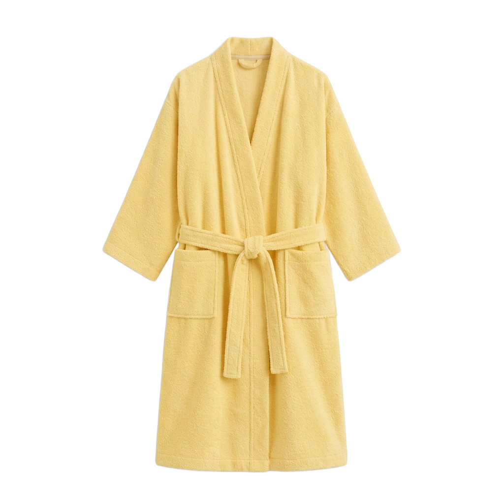 Yellow Towelling Robe