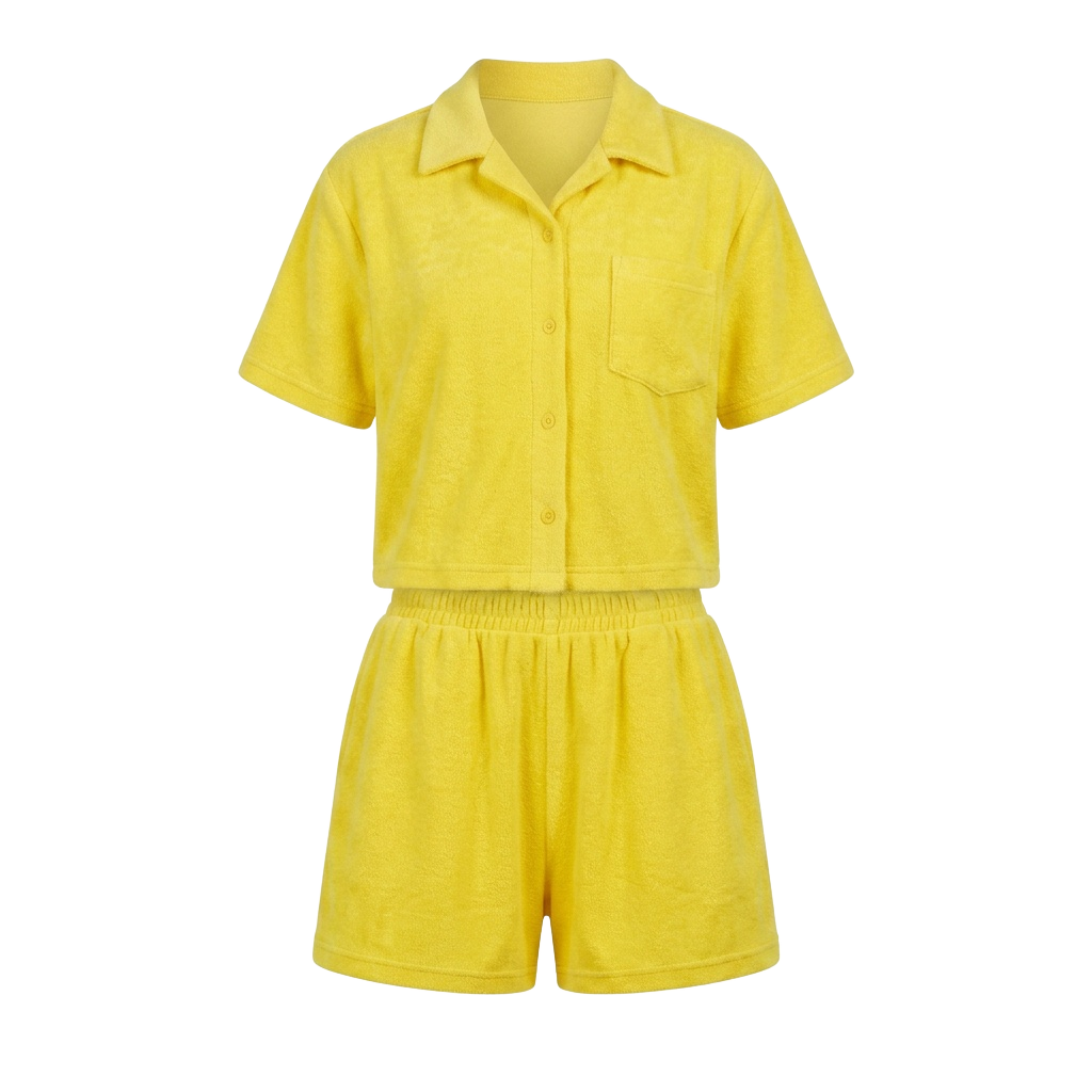 Yellow Towelling Romper