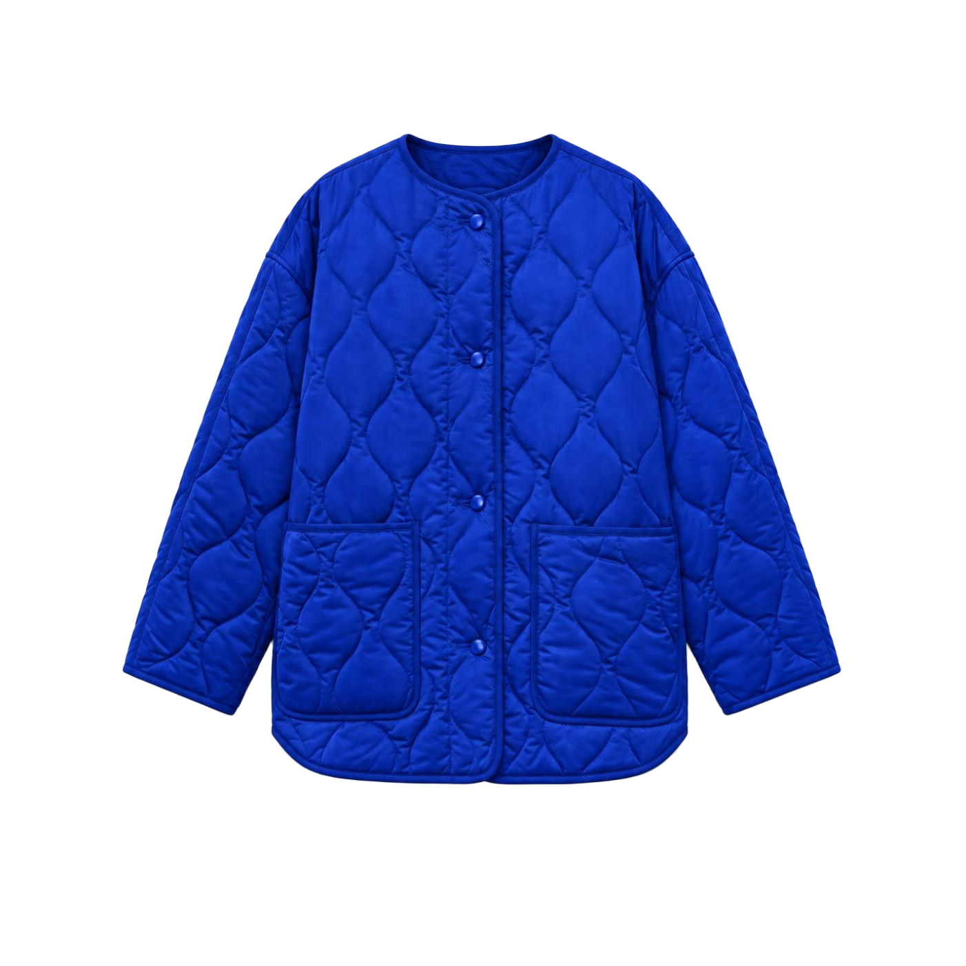 Yves Klein Blue Relaxed Onion-Quilted Jacket